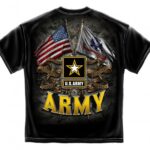 Army Double Flag Us Army Black