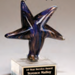 OCT2199 - Blue Art Glass Star Award