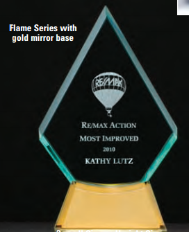 OCTG2620 – 6-1/8″ x 9-7/8” Flame Series Glass Award