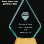 OCTG2619 - 5-1/8" x 8-7/8” Flame Series Glass Award