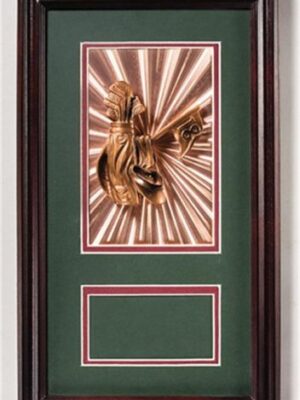 OCTFR46 – High Gloss Rose-Wood Picture Frame with Golf Ball