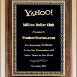 9 X 12 Walnut stained board with link design plate