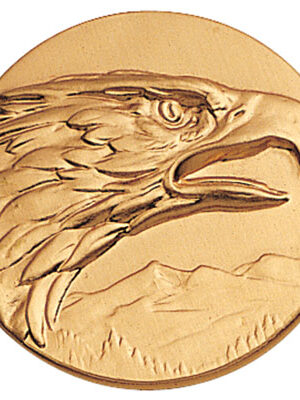 Eagle Head 2″ Stamped Medallion