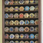 49 Challenge Coin Display Case Cabinet Walnut