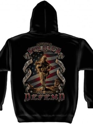 Hooded Sweat Shirt American Soldier