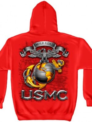 Hooded Sweat Shirt USMC-Semper Fidelis