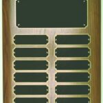 12" X 15" Elliptical Walnut Perpetual Plaque