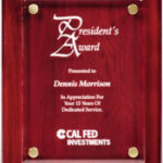 8 x 10 Rosewood Piano Finish Plaque