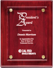 8 x 10 Rosewood Piano Finish Plaque