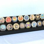 2 Row Coin Display Rack Black