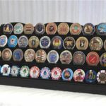 4 Row Coin Display Rack Black