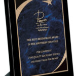 OCPSP23 - 6-1/4" x 8-1/4" Black Piano Finish Standing Plaque