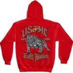 Hooded Sweat Shirt USMC " Teufel Hunden"
