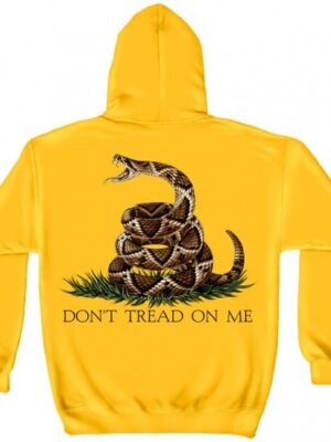 Hooded Sweat Shirt T Don’t Tread On Me Yellow Gold