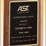 7 X 8 Solid American walnut plaque w/ a black brass plate