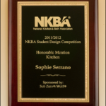 7 x 9 Rosewood piano plaque featuring a gold florentine border