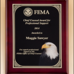 8 X 10 Rosewood piano-finish plaque with eagle head plate