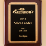 10 1/2 X 13 Rosewood piano plaque featuring a gold border