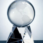 OCPRC5100BE - Large World Globe with Traingle Base