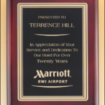 10 1/2 X 13 Rosewood stained finish board with braided design