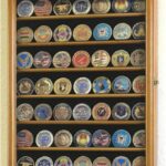49 Challenge Coin Display Case Cabinet Oak