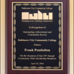 9 X 12 Rosewood stained board w/ scallop design border