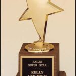 OCT105 - Metal Goldtone Modern Star Casting